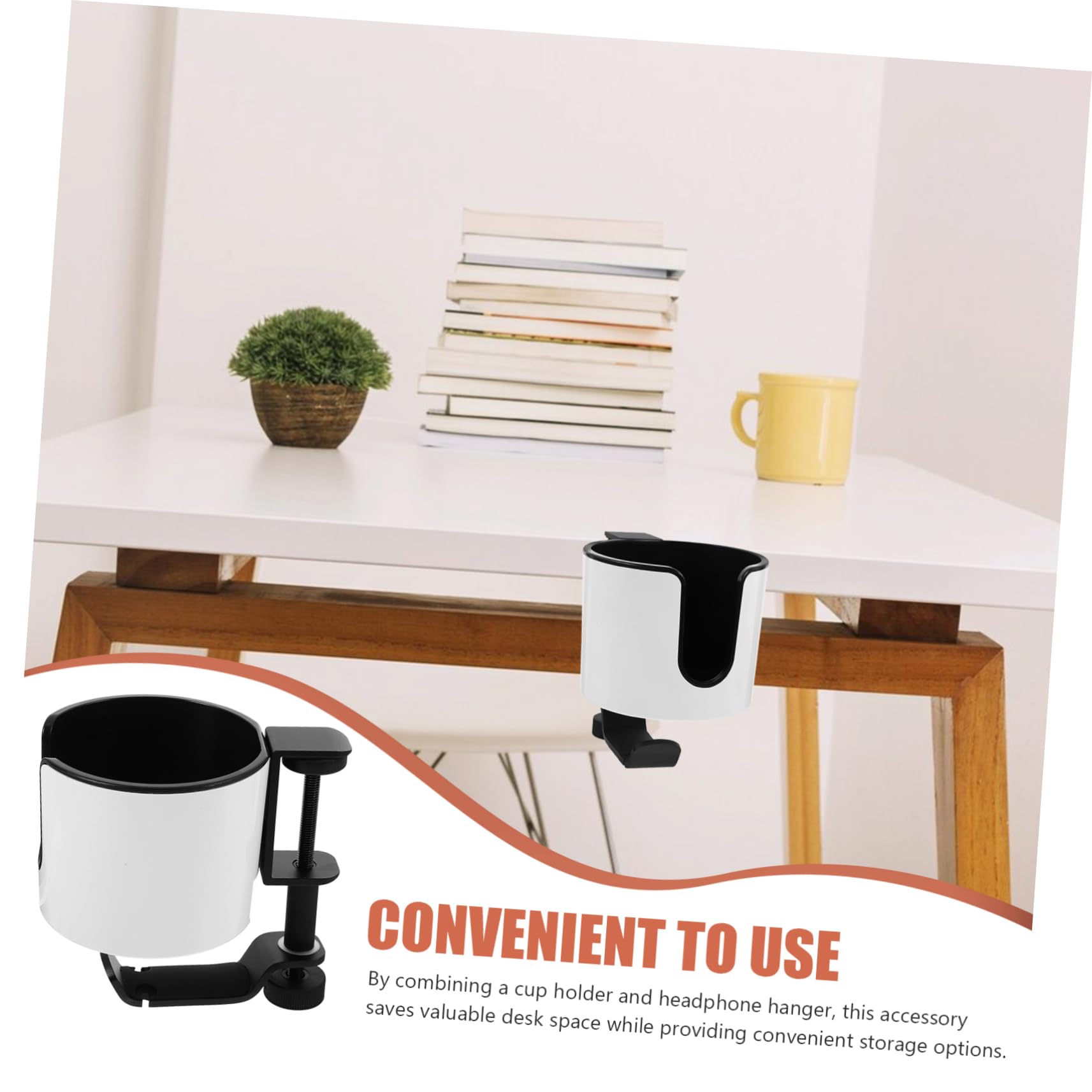 Untertisch Kopfhörerhalter Mit Integrierter Tasse Drehbar Multifunktional Bohrfreie Installation Elegantes Design Für Schreibtischorganisation Passend Für Kopfhörer Und