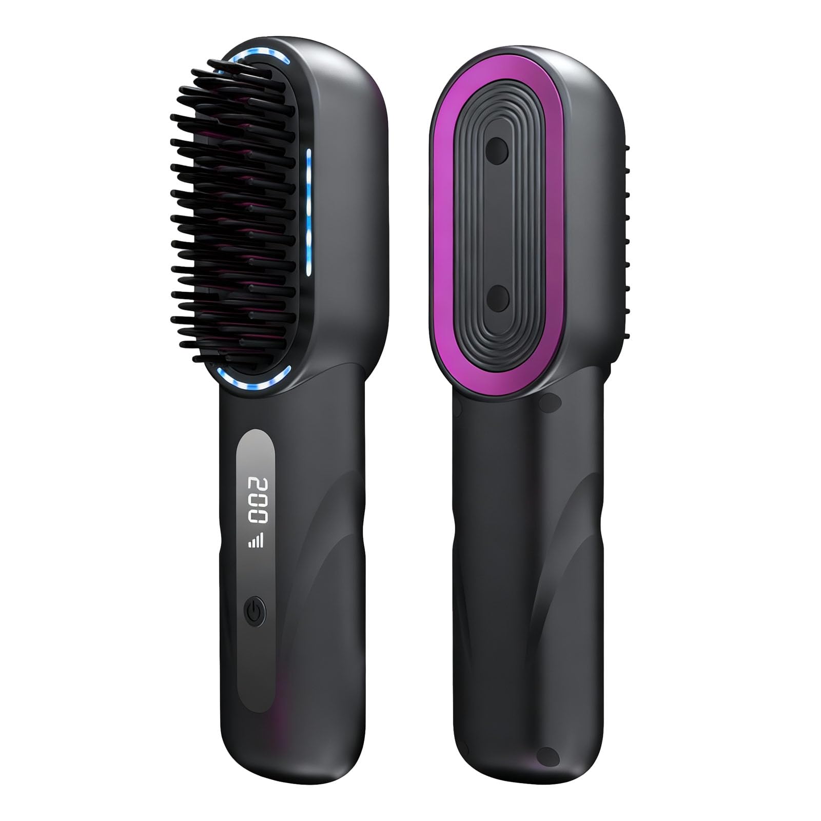 Hair Straightener Brush, Cordless Hair Straightener Brush for Travel, Portable Hot Straightening Comb for Women, Gift for Women, Ceramic Coating