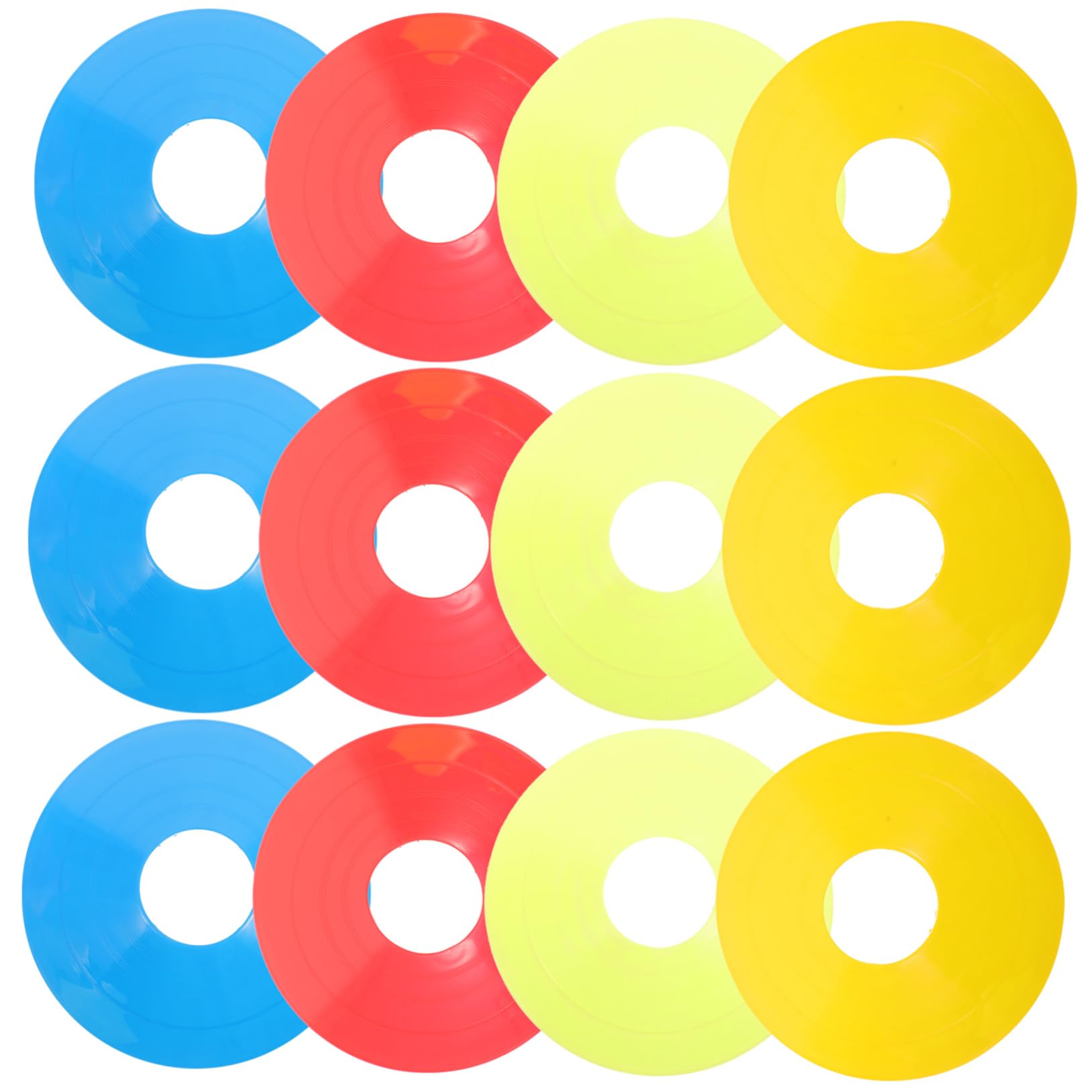 GOOHOCHY 40Pcs Soccer Training Marker Tray Red Blue Green Yellow Durable and Lightweight Football Training Discs for Indoor and Outdoor Use for Skill Drills and Agility