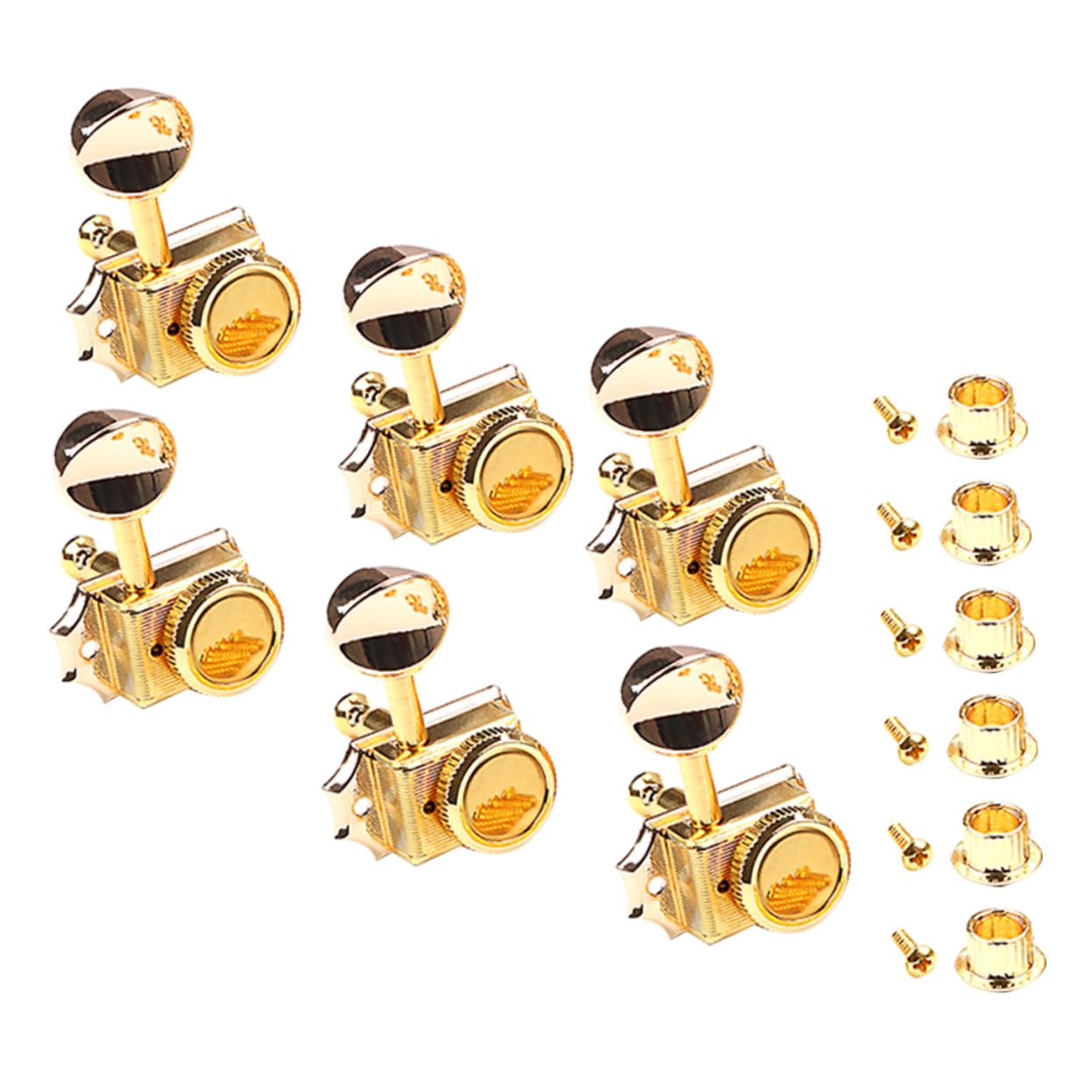BESPORTBLE 6pcs String Correct Lock String Guitar Tuner Pegs Tuning Pegs Tuners Electric Guitar Parts Guitar Guitars Guitar Pegs Acoustic Guitar Tuning Guitar Accessories Metal Golden