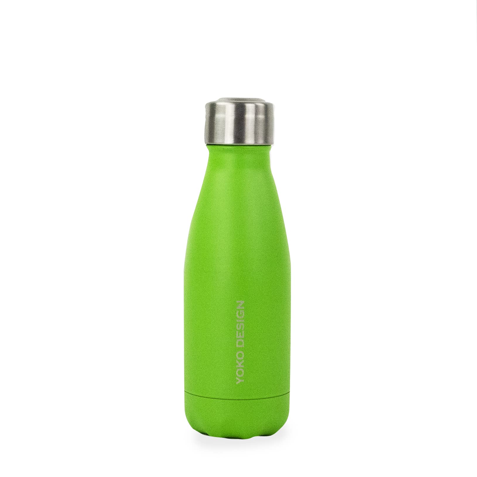 YOKO DESIGN 1336 Double-Walled Thermos Flask, Stainless Steel, Black, 19.8 x 6 x 6 cm, stainless steel, green, 19,8x6x6 cm