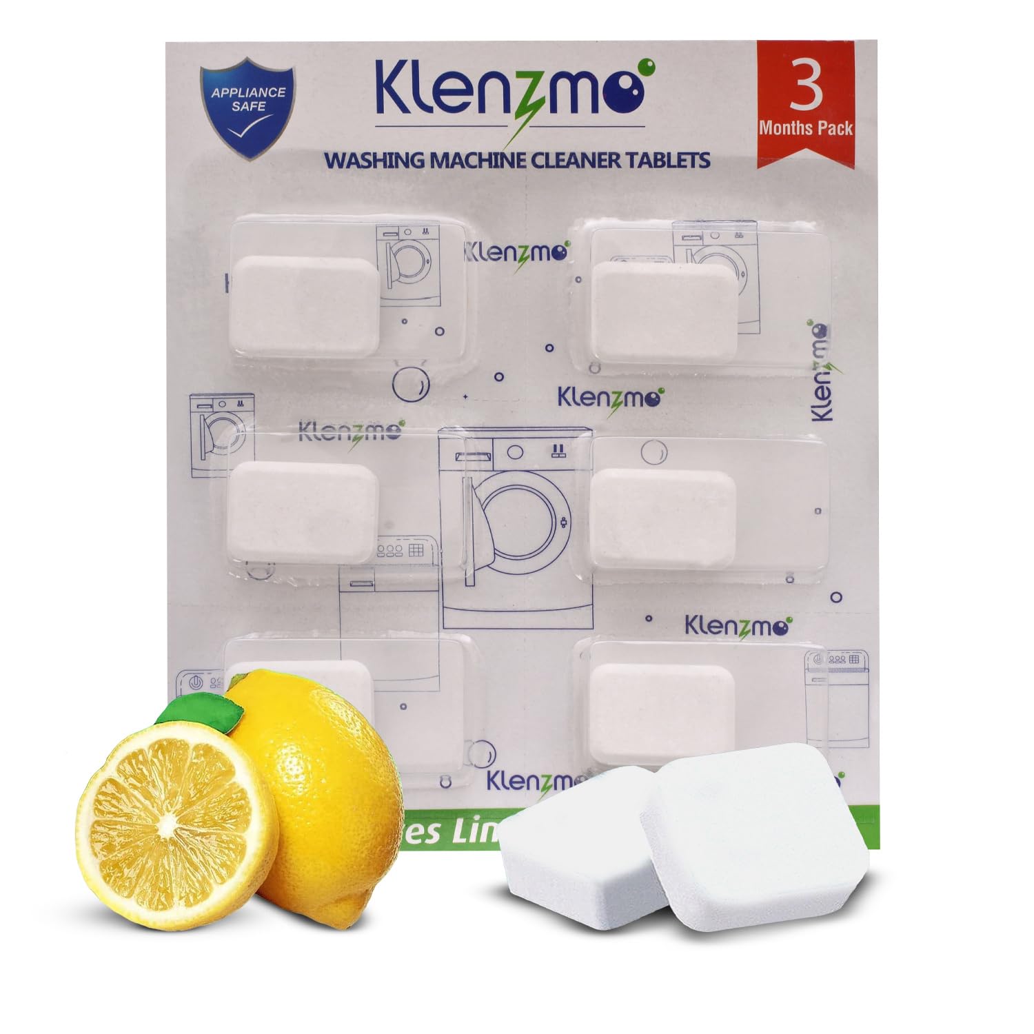 Klenzmo Washing Machine Cleaner Descale Tablet, Descaler for top load and front load | Washing Machine Drum Cleaner & Tub Cleaner | 20g x 6 (120g) (B0CQLK5VTS) Amazon Price History, Amazon Price Tracker