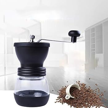 Amazon｜手挽きコーヒーミル 保存用ビン1個付属 手動 セラミック