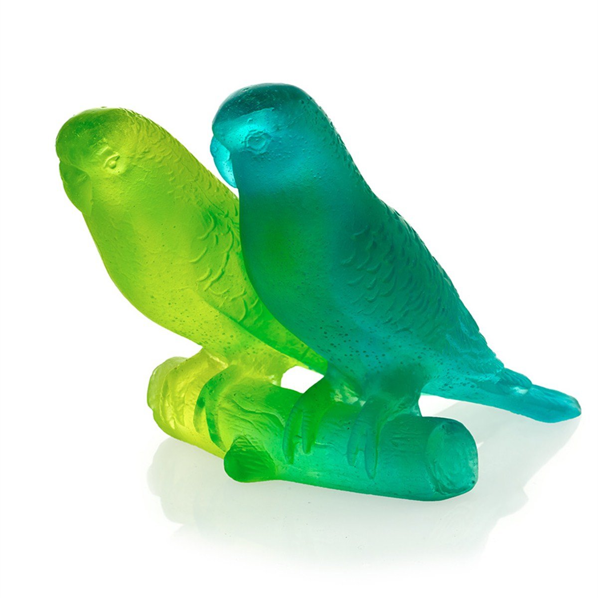 Amazon.com: Daum 'Pate De Verre' Crystal Lovebirds, Blue & Green
