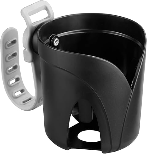 Portavasos universal para cochecito, taza de agua ajustable con soporte para teléfono para cochecito de bebé, accesorios para andadores, silla de