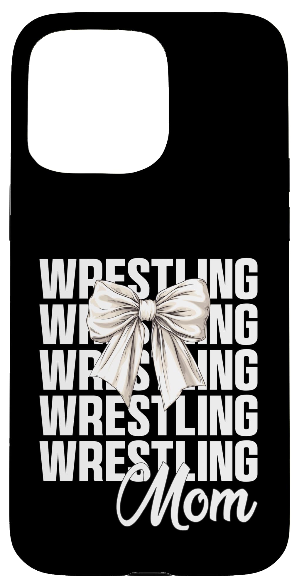 Wrestling Mom Coquette Bow Cute Wrestling Lovers Mothers Day Case for iPhone 15 Pro Max