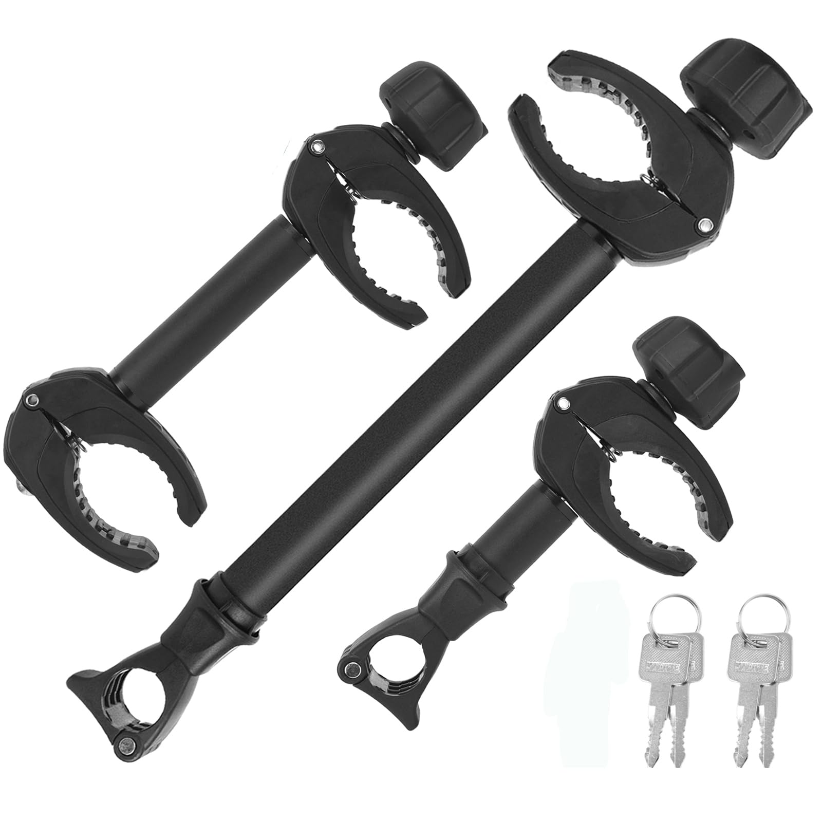 Rahmenhalter kort 45 cm lengte, fietshouder Bike Holder fietsendrager fietshouder bevestiging klem camperwiel, afsluitbaar, voor U-buisbuis