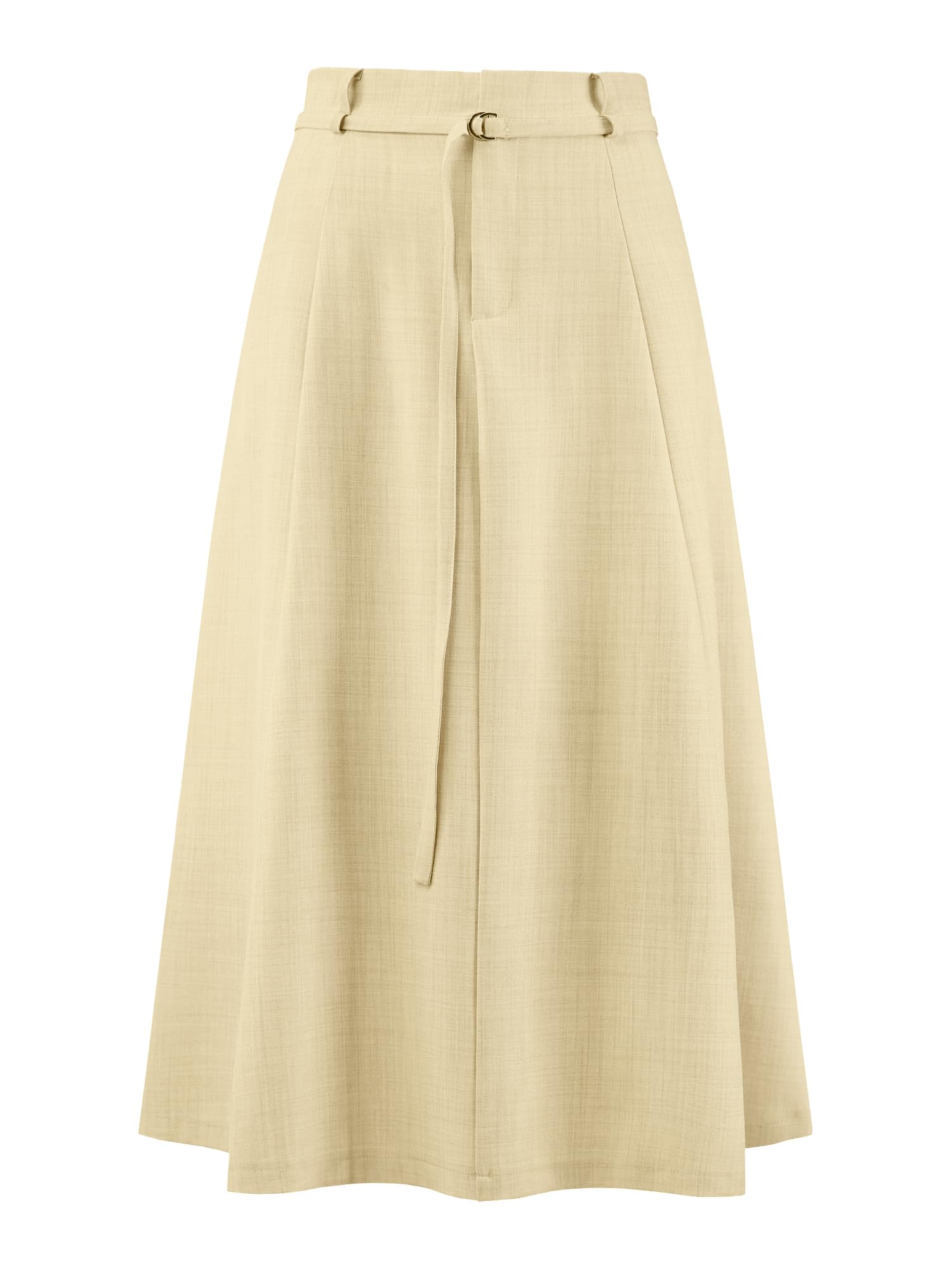 Womens A-Line Skirt with Pockets Elastic High Waist Maxi Skirt