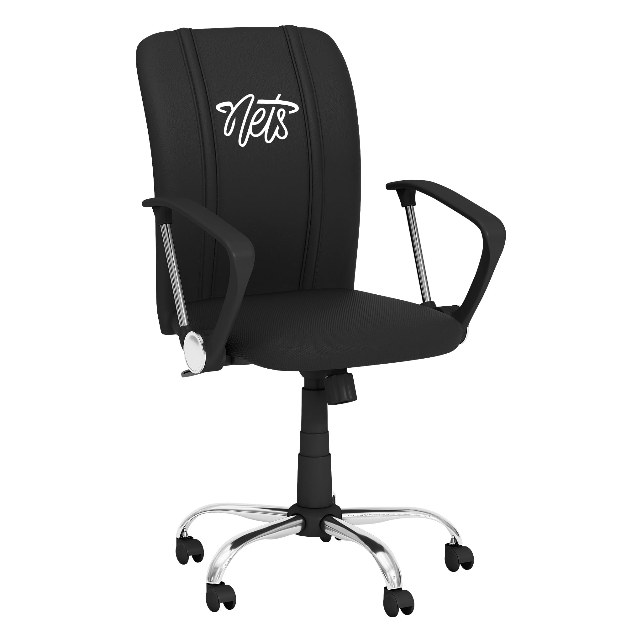 Dreamseat Brooklyn Nets NBA Curve Task Chair with Secondary Logo Panel