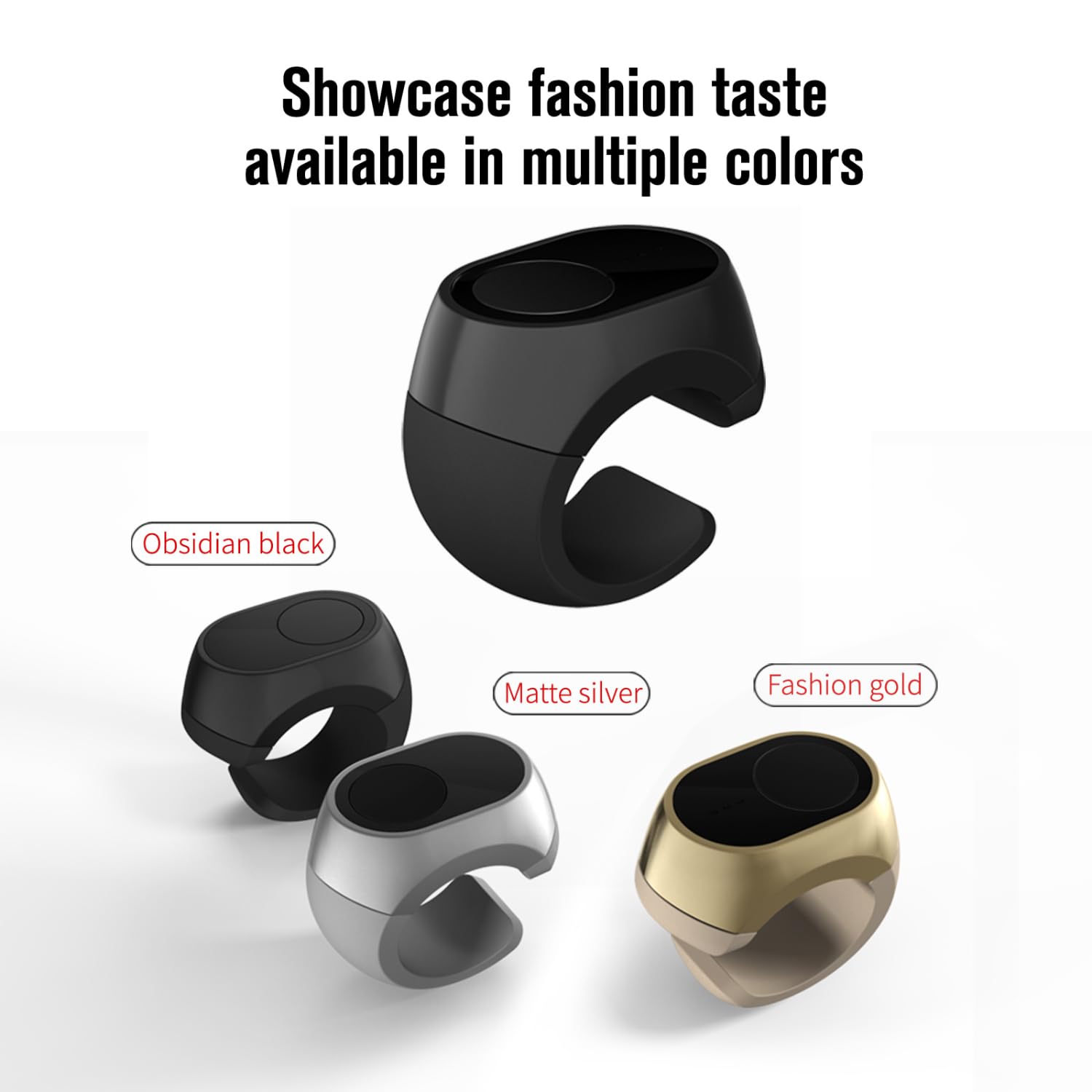 Fingerspitzen Seitenwender， Bluetooth Fernbedienung Scrolling Ring，Wiederaufladbare Wireless Kamera Fernauslöser Selfie Taste Controller für TikTok, Videowiedergabe, Musiksteuerung