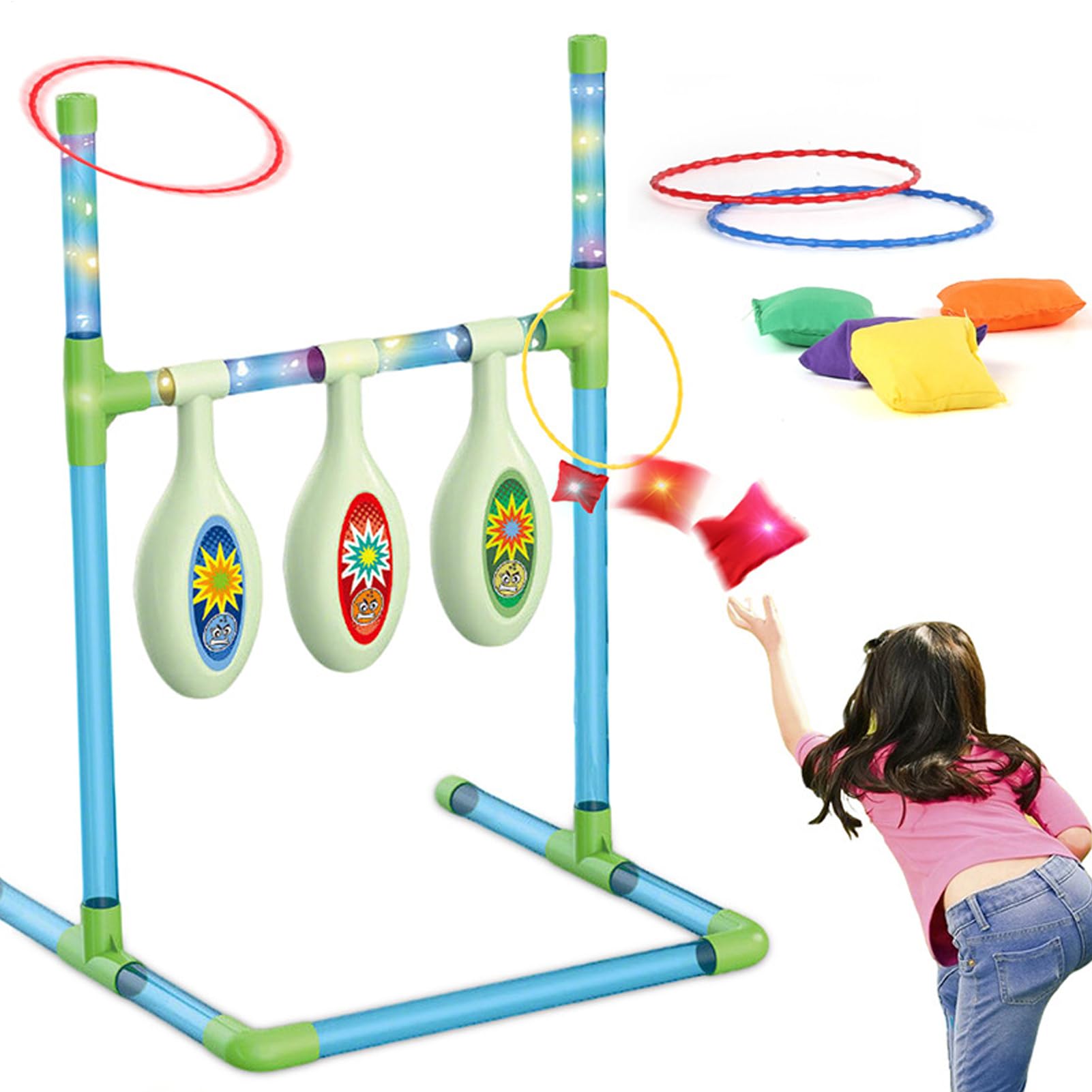Lancio Sacchetti per Bambini Attività Interattive Divertenti | con Sacchetti per Bambini per Interni Casa Giardino Cortile Esercizio Allenamento Festa Famiglia Adulti Ragazzi Ragazze