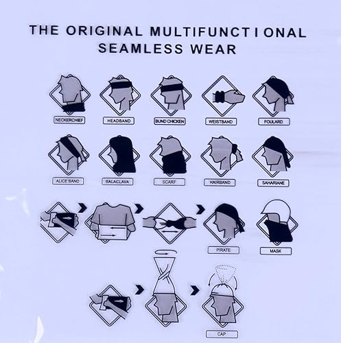 Miniatura 2 de Bulk Wholesale Party - Paquete de 50 máscaras faciales para cuello, diadema, tubo, bandana, surtido Protección UV y cubierta facial