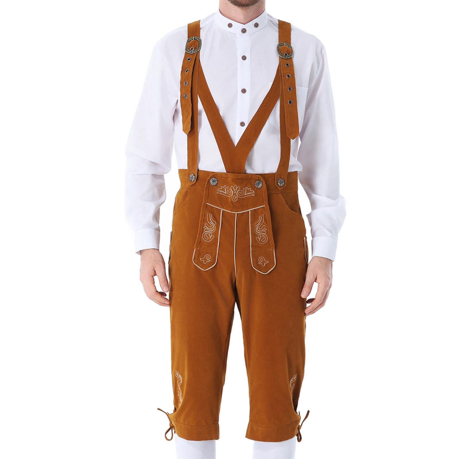 Generico Oktoberfest Costume Uomo Con Bretelle Regolabili Trachten Carnevale Bavarese Vestito Oktoberfest Uomo Classico Party