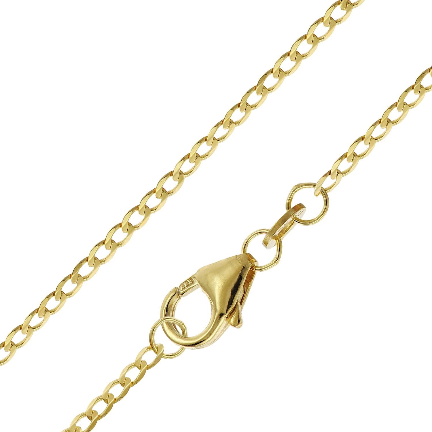 trendor Panzerkette für Anhänger Gold 333/8K Collierkette 1,6 mm 35683 | Halsschmuck für Damen, wunderschönes Accessoire,