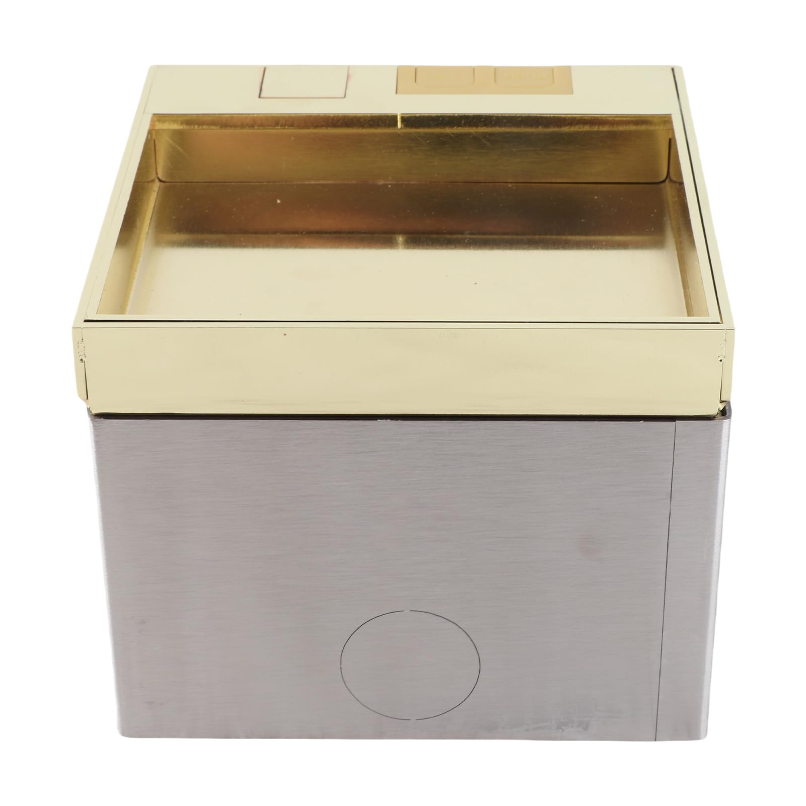 Presa a pavimento da incasso 16A 4000W in acciaio inossidabile color oro, scatola di derivazione elettrica per ufficio, scuola e casa.