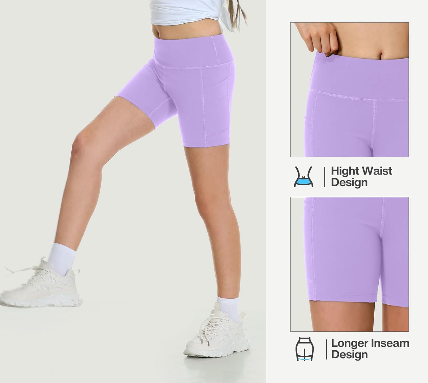 Heathyoga 5" Girls Volleyball Shorts for Teen Girls Dance Biker Shorts Kids Gymnastics Athletic Spandex - Image 5