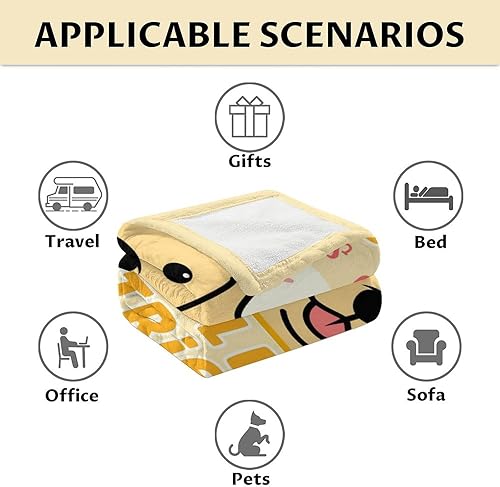 Miniatura 6 de Golden Retriever - Manta de regalo  40 x 50 pulgadas, bonita manta de perro para amantes de los perros, niños, niños y niñas, mantas suaves y