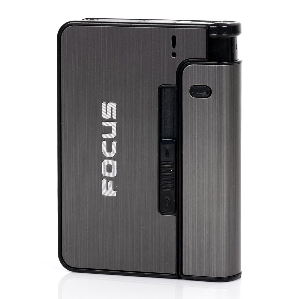 focus cigarette holder Amazon.com: FOCUS Aluminium Alloy Automatic Cigarette Case Box Lighter Case  Holder (Dark Grey) : Health & Household