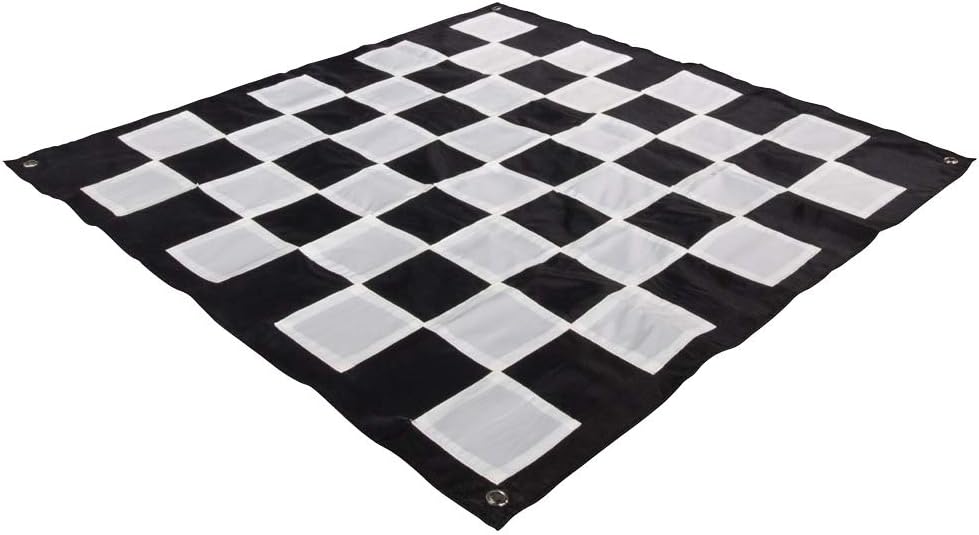 MegaChess Giant Plastic Chess Sets - Black and White - 5 Different Outdoor Giant Chess Sets from 1-Foot to 4 Feet Tall - Includes Quick-Fold Nylon Chess Mat (16 inch King)