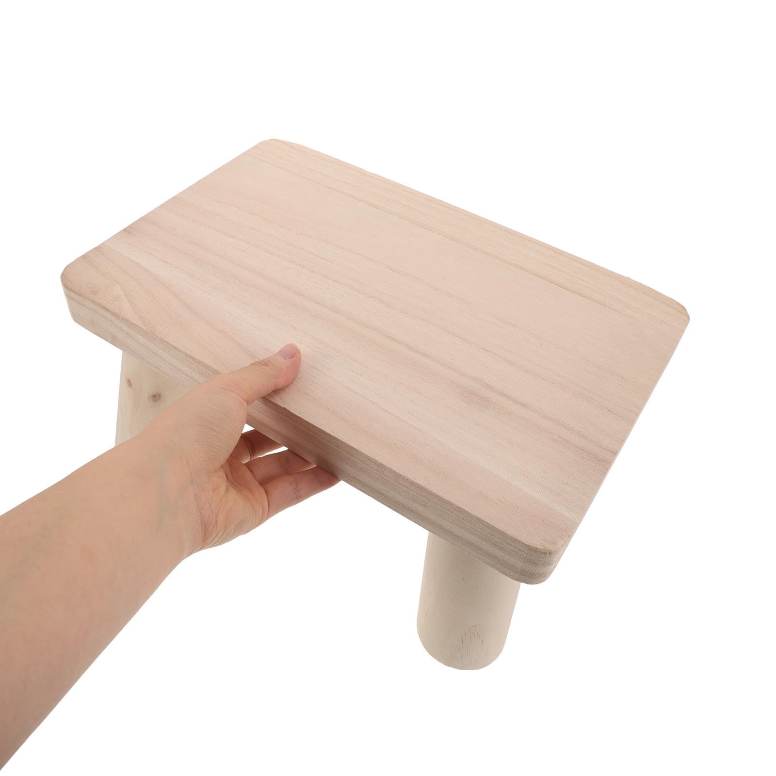 EXCEART Sgabello in Legno Vintage Rettangolare per Anziani con Superficie senza Schegge Multifunzionale per Camera e Ufficio