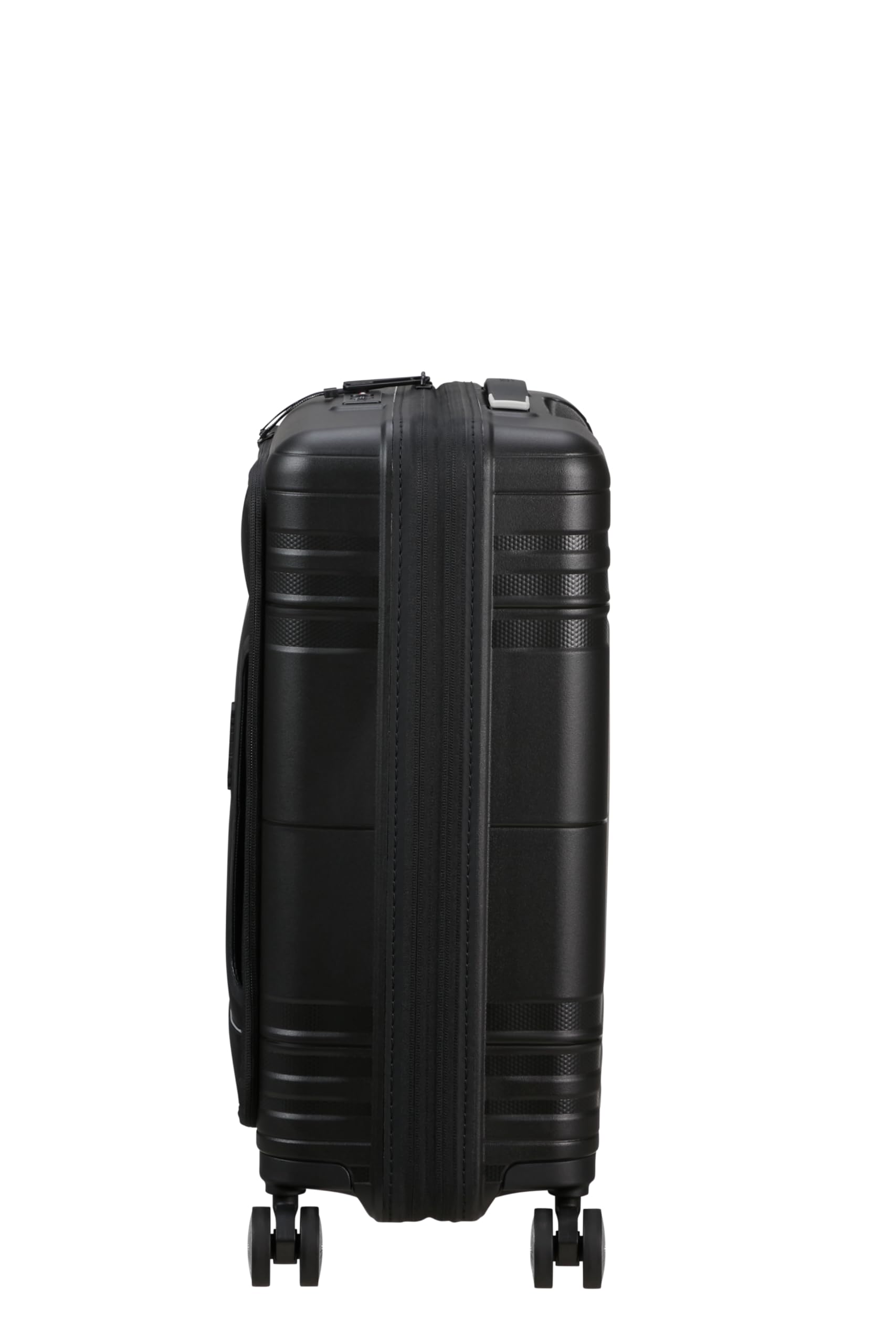 American Tourister Hello Cabin - Spinner S, Expandible Hand Luggage, 55 cm, 39/45 L, Black (Onyx Black)