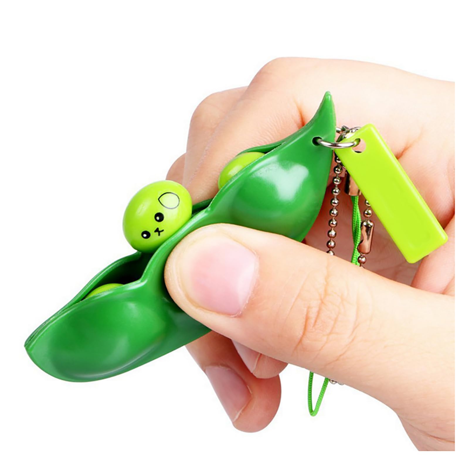 Amazon.co.jp: 無限枝豆 枝豆 キーホル ダー モゾモゾ動く玩具 フィ