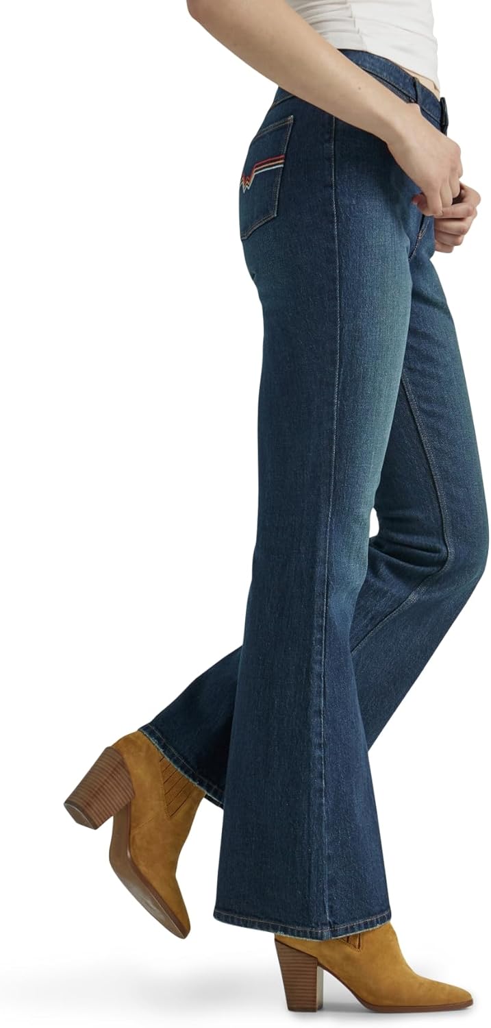 Wrangler Womens Women’s High Waisted Fierce Flare Jean