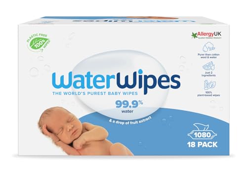 WaterWipes Original plastikfreie Feuchttücher 1080 Stück (18 Packungen)