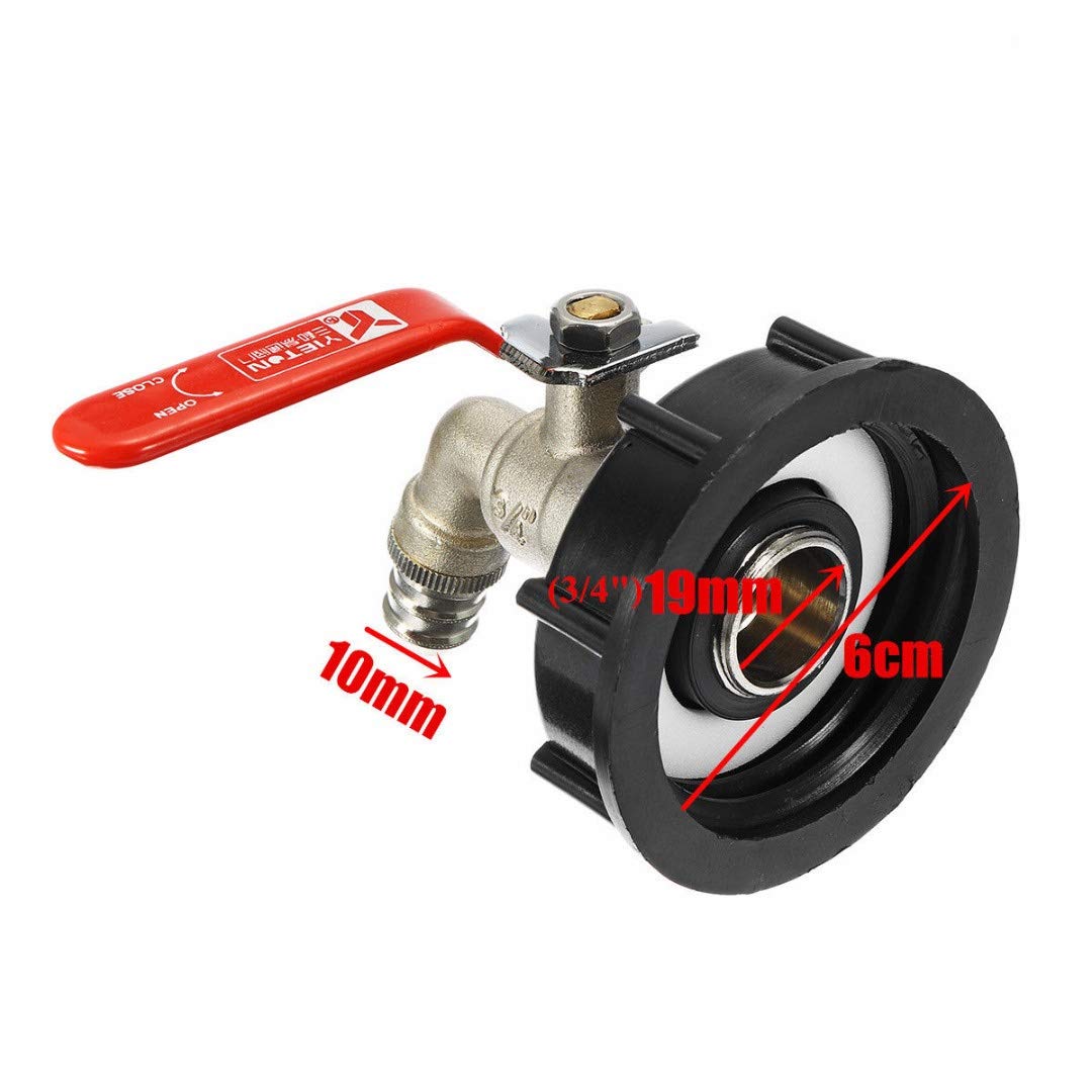 Złączka zamienna do zaworu mosiężnego 3/4''S60x6 gwint IBC adapter do kranu zbiornika