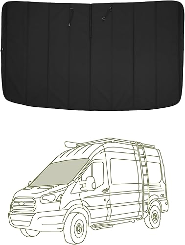 Miniatura 29 de VanEssential Cubierta de ventana deslizable aislante y oscurecedora diseñada para la furgoneta Ford Transit del año 2015 hasta la actualidad SIN gris