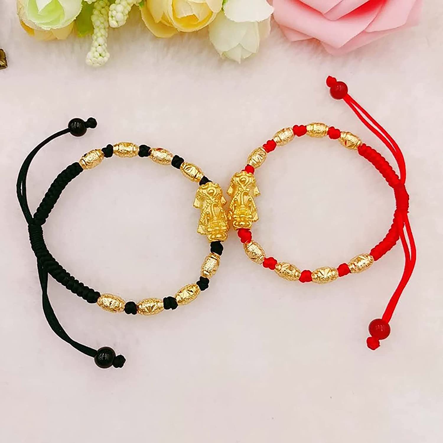 Pulsera de riqueza Feng Shui, pulsera de cuentas de jade, pulsera Pixiu, pulsera de hilo rojo, pulsera con amuletos de la suerte para mujeres, hombres, amuleto para protegerse de los espíri