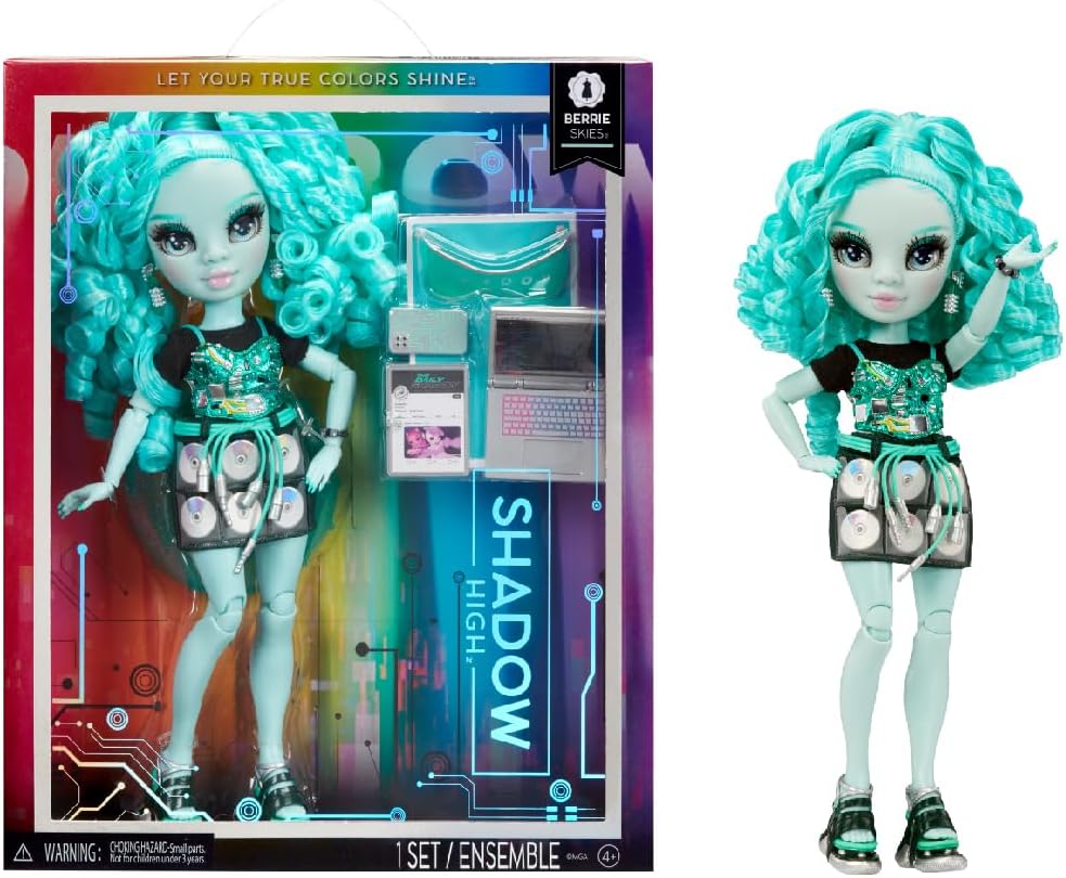 Shadow High Series 3 - Berrie - Green Fashion Doll - Fashionable Outfit & 10+ Colourful Play Accessories - Great for Kids 4-12 Years Old & Collectors