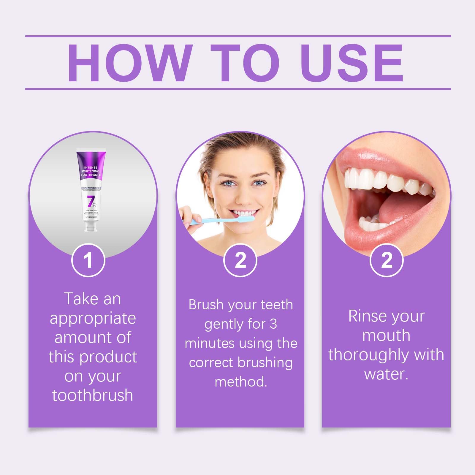 7-Pro Dentifricio sbiancante intensivo, 7 probiotici per sbiancamento dei denti, alito fresco, gengive sane, per denti sensibili, gusto menta (1)