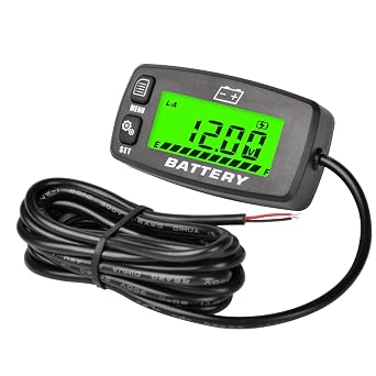 Runleader RL-BI008A Digital Battery Level Meter Voltage Gauge | Backlight Display,Compatible with DC 12V 24V 36V 48V Lead Acid,AGM,GEL,LiFePO4 Club Car Forklift Motorhome Scrubber.