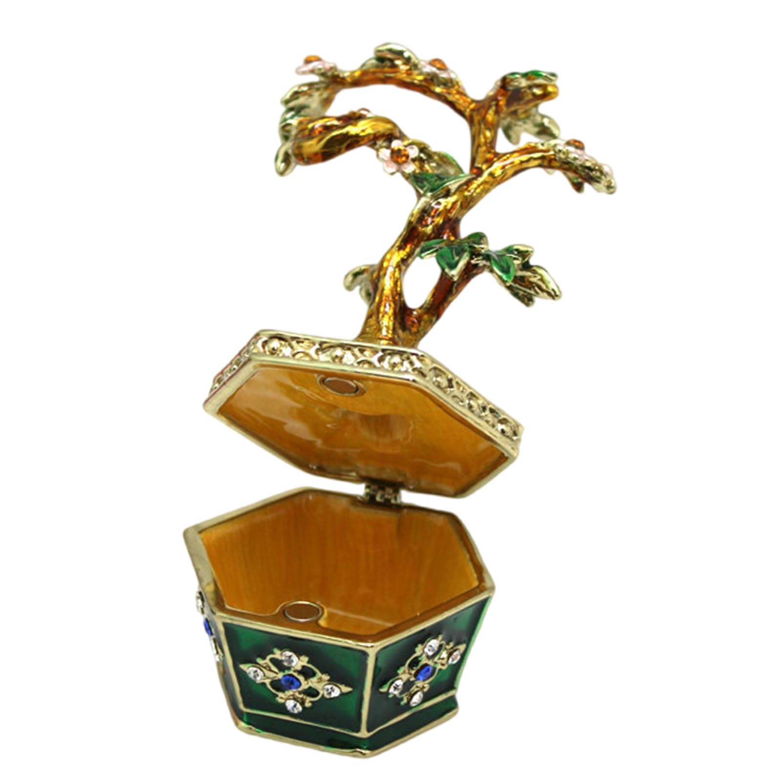 YPBEW Practical Money Tree Desktop Ornament Metal Box for Organizing Accessories and Knick Knacks Stylish Jewelry Holder Creative Storage Organiser