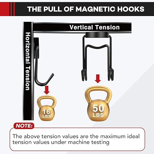 Miniatura 4 de Ganchos magnéticos de 50 libras + 2026 Cruise Essentials, gancho magnético resistente, ganchos giratorios para colgar para refrigerador, parrilla,