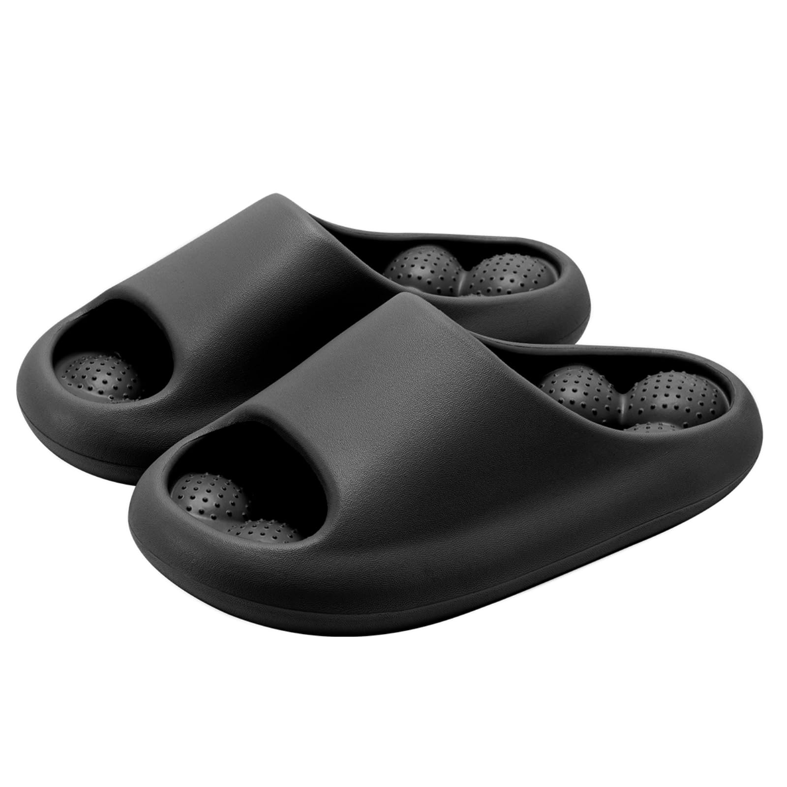 Chaussons EVA été unisexes noirs en taille 35-36 pour la salle de bain
