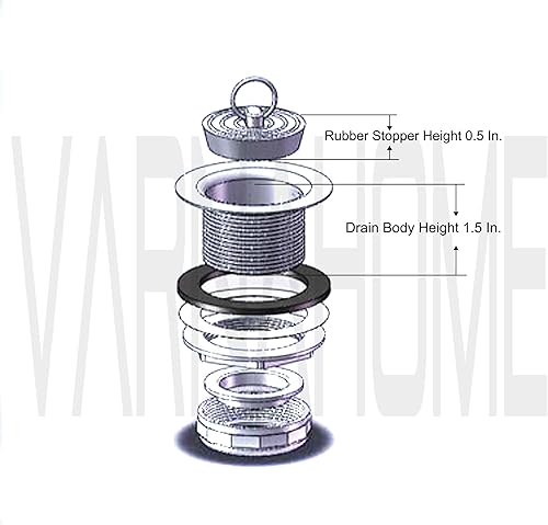 Miniatura 10 de VARNAHOME Junior Duo BarPre Fregadero de acero inoxidable con colador de cesta