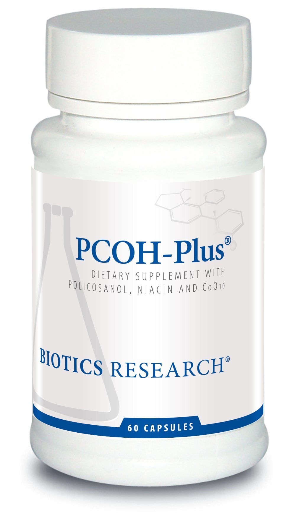 BIOTICS Research PCOH Plus Policosanol from Sugarcane, Supports Cardiovascular Health, Healthy Heart, Optimal Lipid Metabolism. Healthy Blood Circulation. 60 Caps