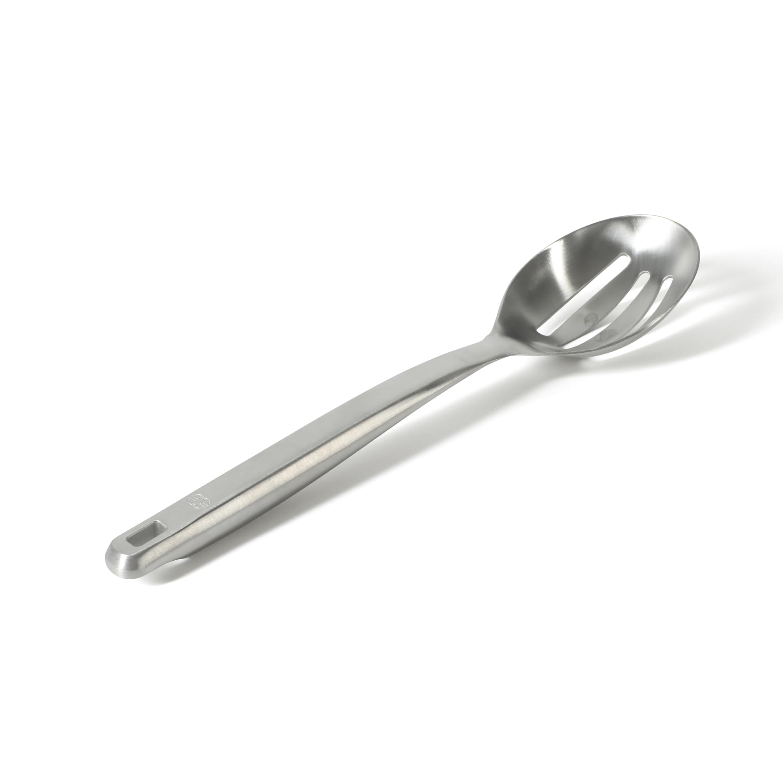 Calphalon Prime Slotted Spoon Skimmer, Stainless Steel Straining Spoon, Heavy-Gauge Heat-Resistant Kitchen Spoon for Draining, Cooking &amp; Serving, Weighted Handle for Control