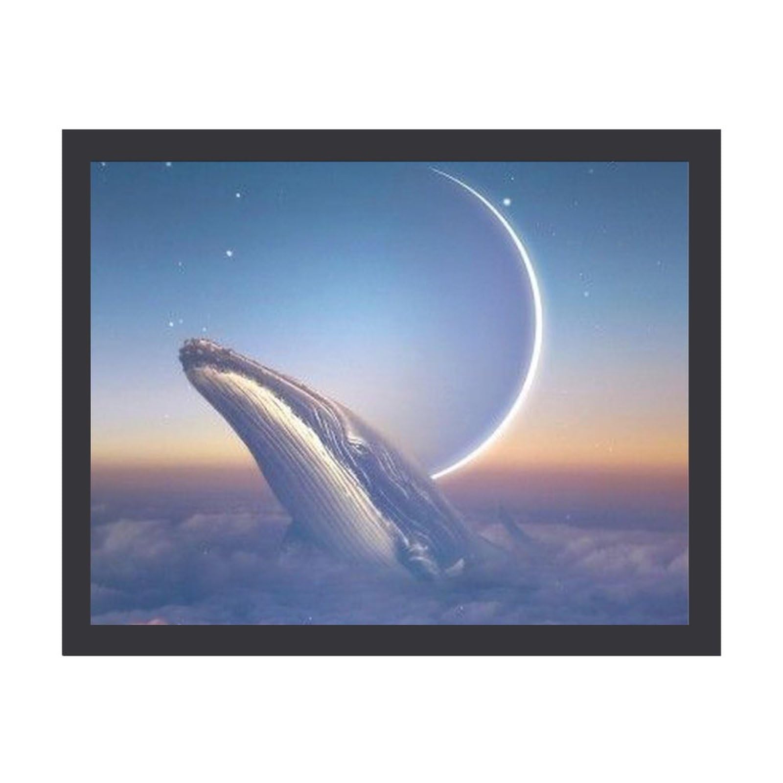 Amazon.co.jp: 雲の上を飛ぶクジラ 絵画 絵 未来的な宇宙風景 宇宙の