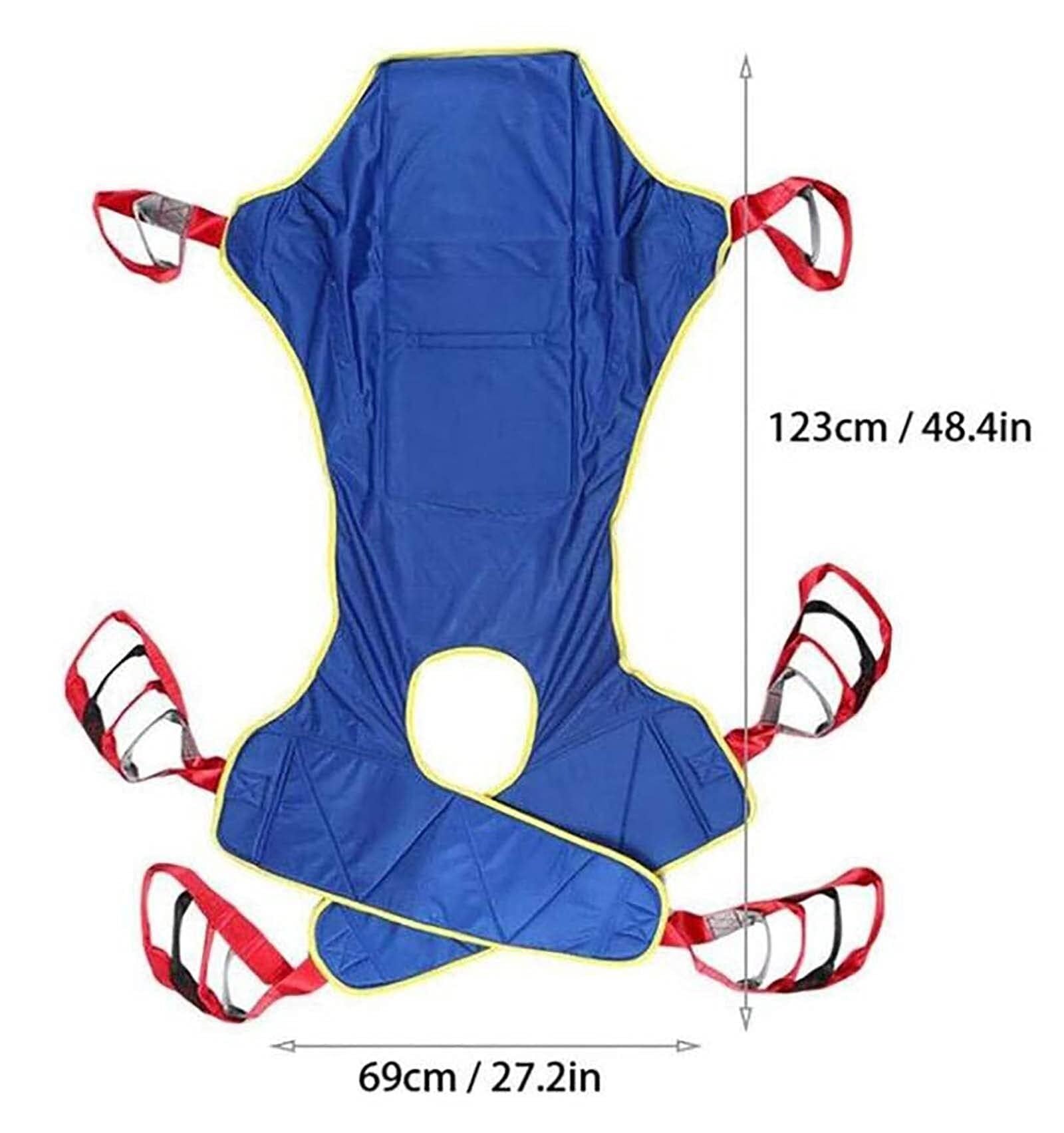 Cinturón de eslinga para elevación de pacientes, cinturón de transferencia médica para ancianos y discapacitados, puede soportar hasta 507 libras con arnés de cuerpo completo con soporte de cuatr