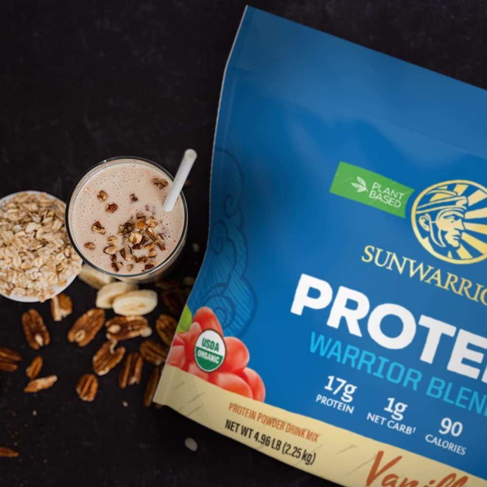 Sunwarrior Warrior Blend Organic Vegan Plant Protein Powder (90 Servings, Vanilla) — Amazon image 6