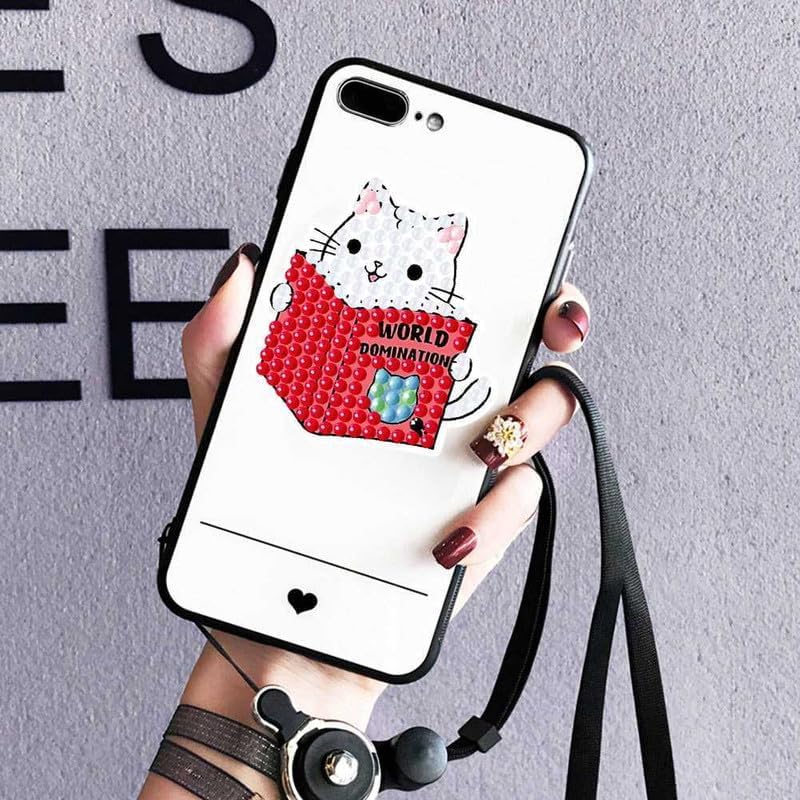 MEGZIHXN Cute Diamond Art Stickers Kits for Kids,Bathing Cats Cooking Cute Cats Playing Games Diamond Craft Arts Set for Children Or Adult Beginners image 5
