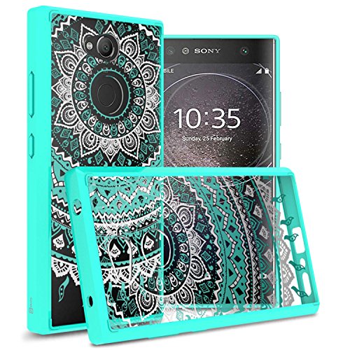 CoverON Hard Slim Fit ClearGuard Series for Sony Xperia XA2 Ultra Case, Teal Mandala Design