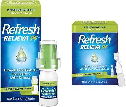 Amazon.com: Refresh Relieva Preservative-Free Lubricant Eye Drops (0.33 ...