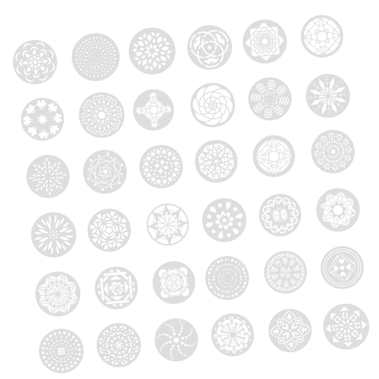 EXCEART 126pezzi Stencil per Pittura Mandala Template Pet Flessibile per su Superfici Piane per Decorazioni su Mobili Pavimenti e Tela