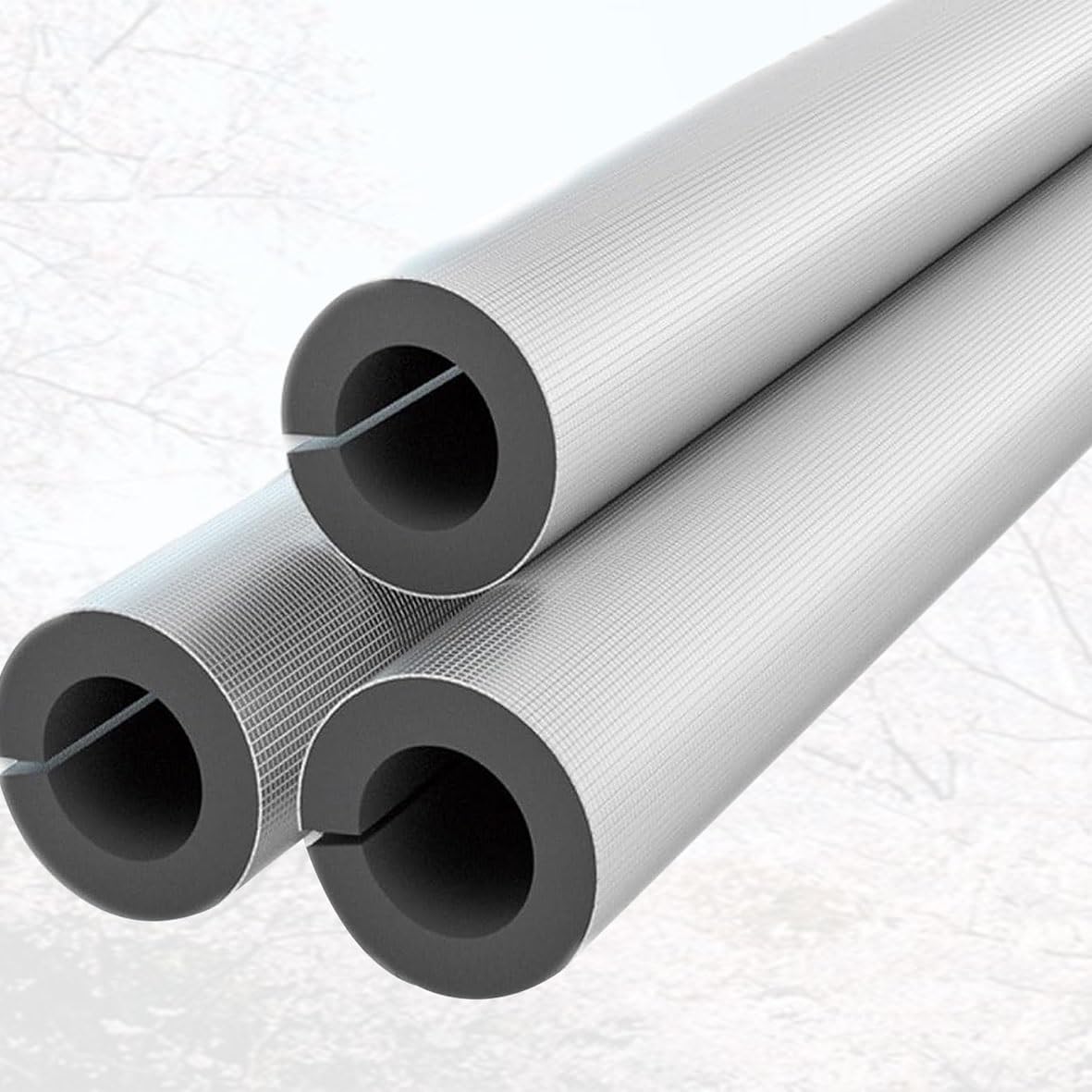 Non-Slip Pipe Insulation 48mm 60mm 76mm 89mm 110mm ID Waterproof and Moistureproof Foam Tubing Self Adhesive Insulation Pipe ( Color : ID34mmxT10mmxL0.9m )