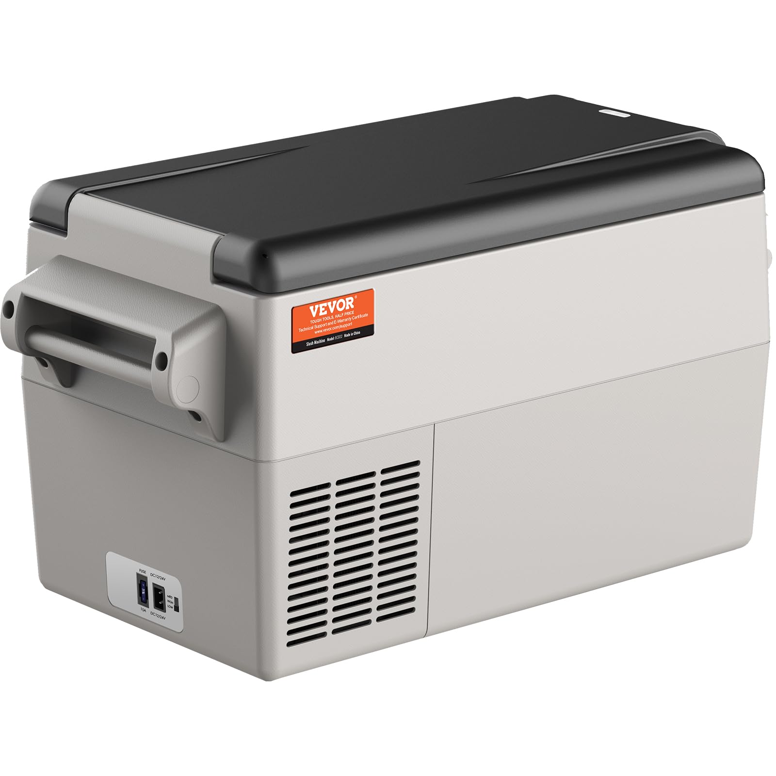 VEVOR Lodówka samochodowa, 12 V, przenośna, 32-litrowa zamrażarka z dwoma strefami, regulowany zakres od -4 ℉ do 50 ℉, 12/24 V DC i 100-240 V AC chłodnica kompresorowa na zewnątrz