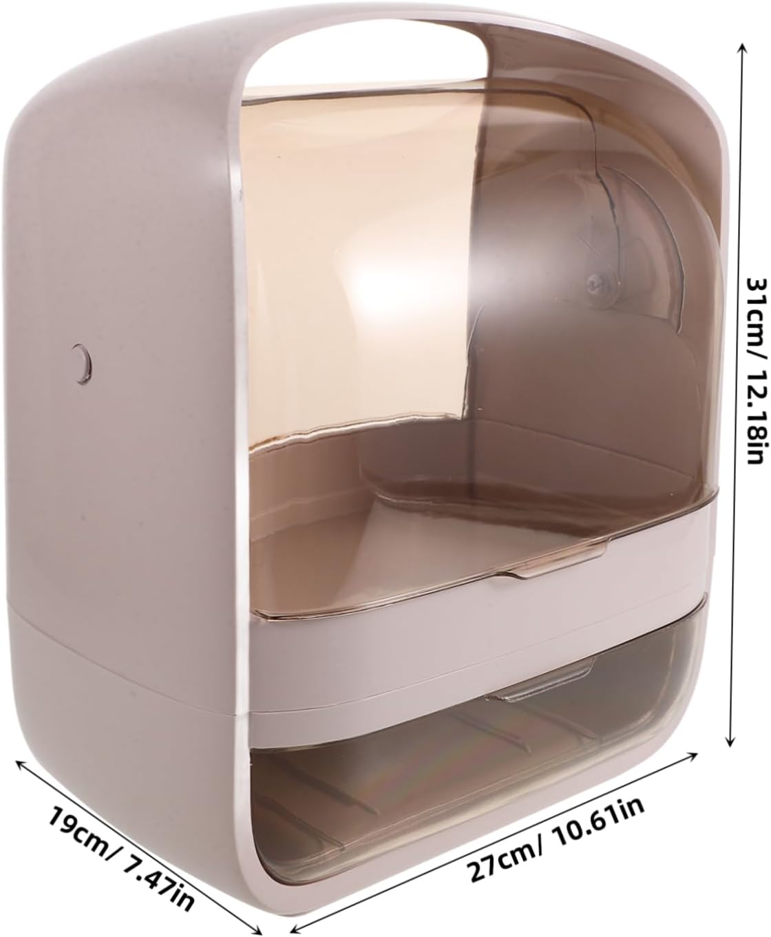 Makeup Organizer Box with Lid Cosmetics Storage for Skincare Sturdy Material Elegant Vanity Display Case for Bedroom and Bathroom Makeup and Organization